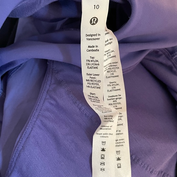 NWT Lululemon Size 12 Court Crush Dress Charged Indigo CHAI Tennis Sporty Chic - Picture 6 of 7